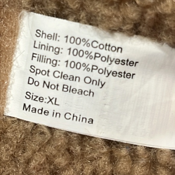 XL DOG COAT Sherpa fleece red blue PLAID cotton Jacket collared pockets shacket - Picture 4 of 11